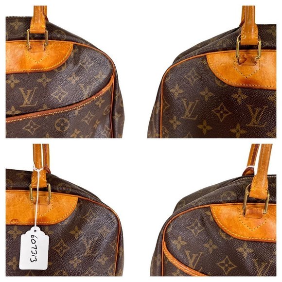Authentic Louis Vuitton Satchel Bag Deauville Monogram Used LV Handbag Vintage - Picture 3 of 13